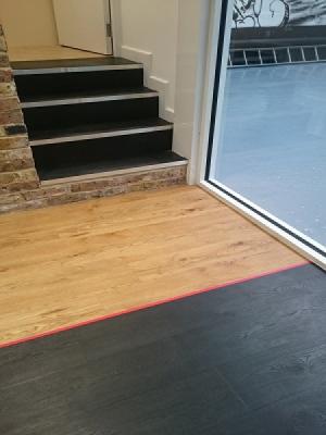 Amtico spacia supplied and fitted on stairs using gradus stair edgings. Fitted by an approved amtico fitter
