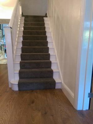 stair runner made with victorias soft touch, suppled and installed by carpet style in uxbridge